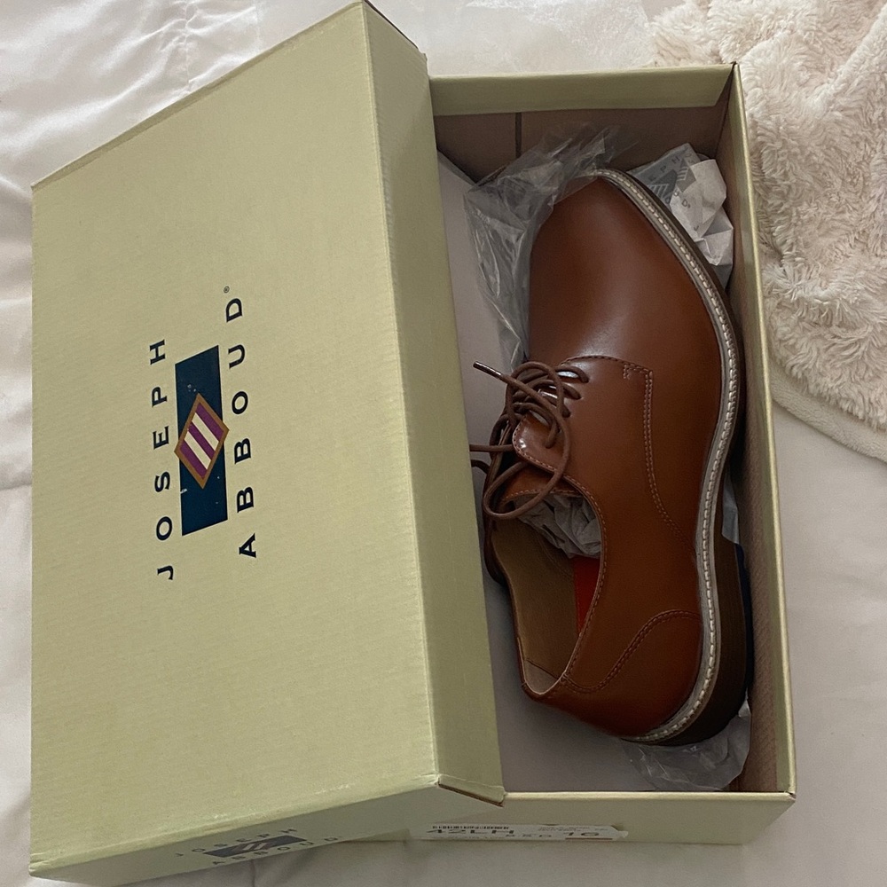 Joseph Abboud Men's Tan Oxfords